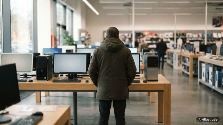 AI-illustratie bij: Verkoop van pc's keldert met 21 procent door dure hardware