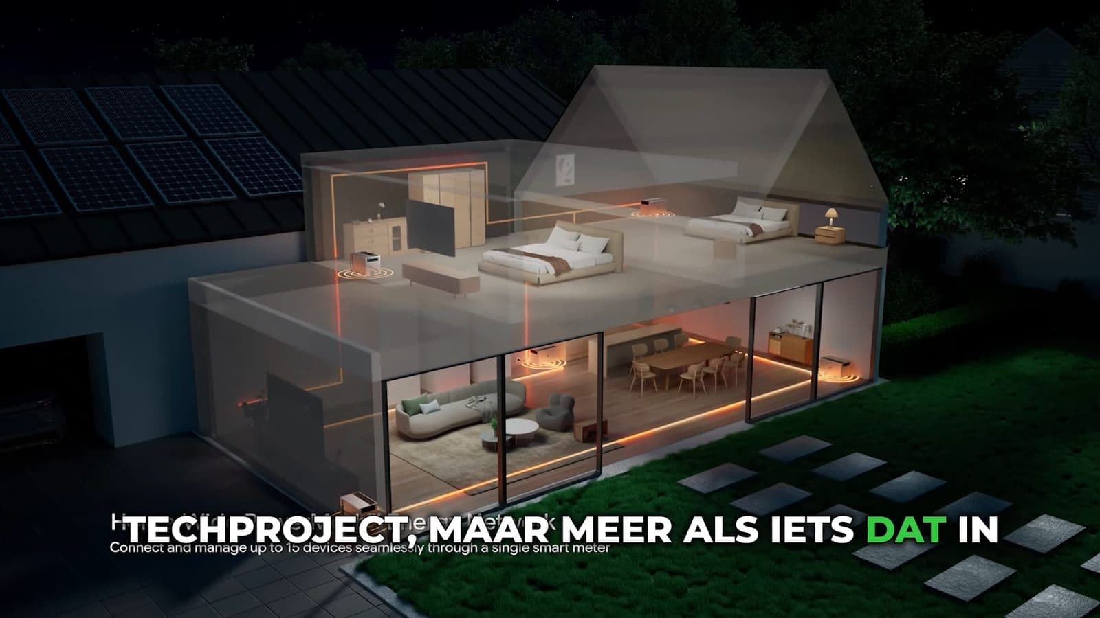 3D-weergave van een woning met meerdere gekoppelde modules via PowerMesh