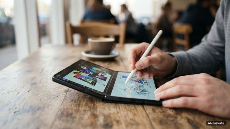 AI-illustratie bij: Apple brengt Apple Pencil naar iPhone Duo in iOS 27.2