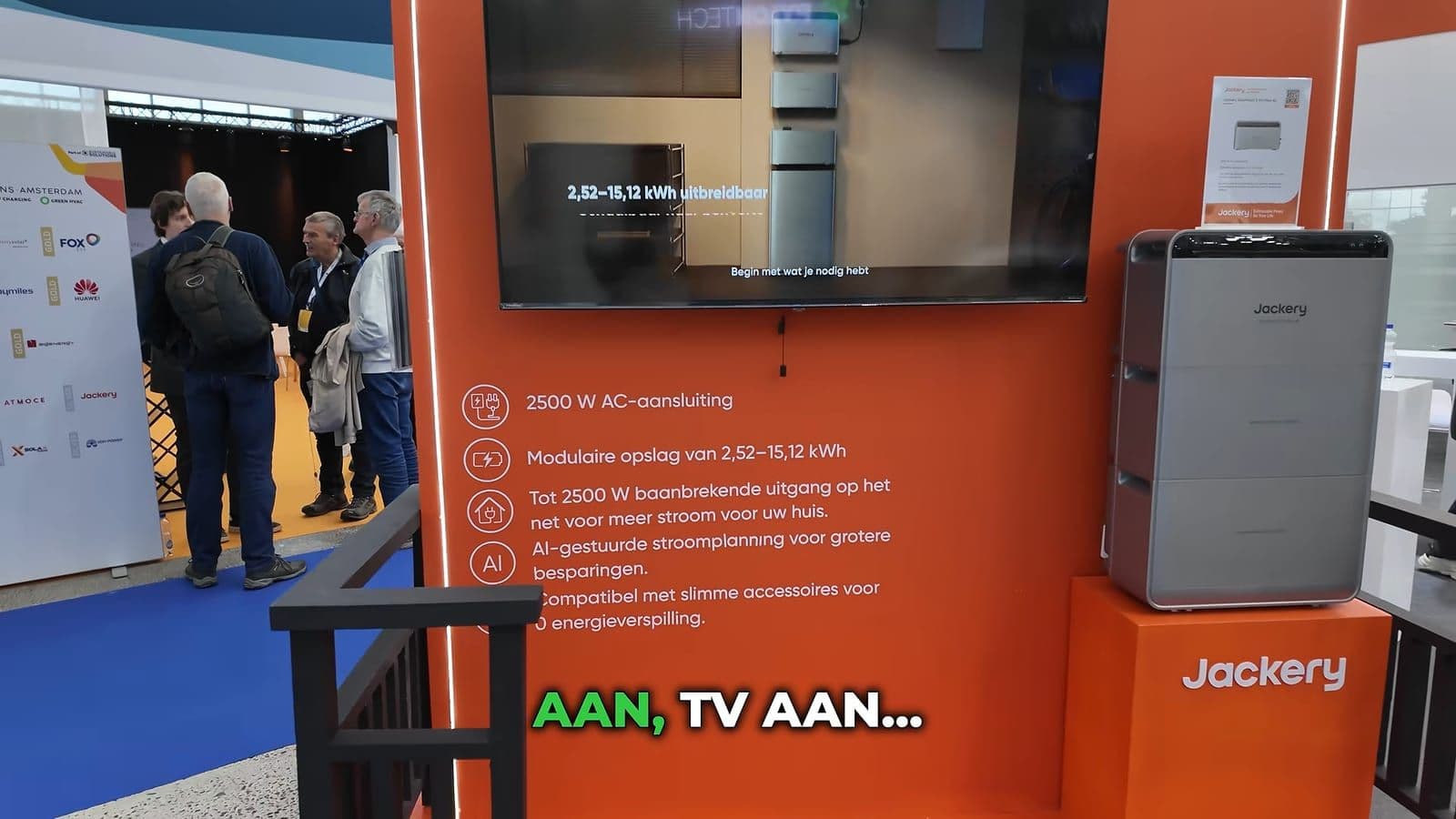 De Jackery SolarVault 3 Pro Max AC op de beursstand van Solar Solutions Amsterdam